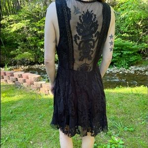 Free people black lace dress NWOT! Size 4 in perfect condition!